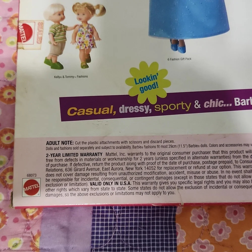 Brand New never opened Barbie fashions.